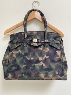 NWT Save My Bag Satchel Tote - Olive Green Camouflage
